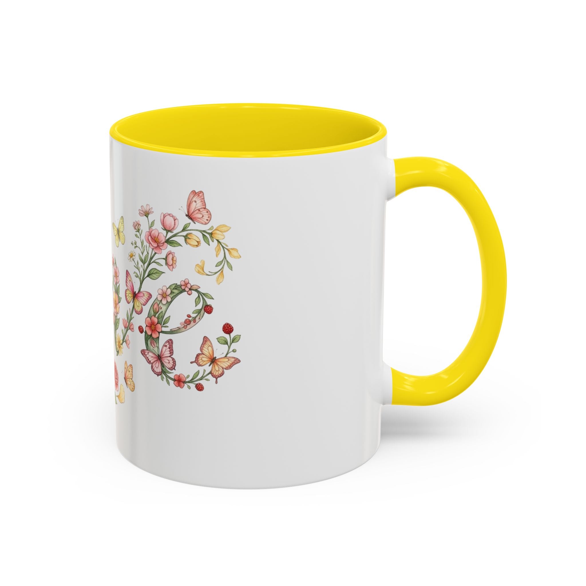 Floral Love Accent Coffee Mug — Butterfly Garden 11/15oz