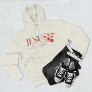 Jesus Is the Light Floral Cross Hoodie — Christian Faith Graphic Hoodie