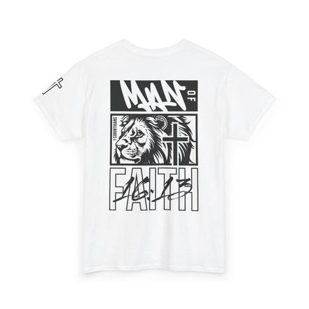 Men's Motivational "Man of Faith" - Heavy Cotton Tee