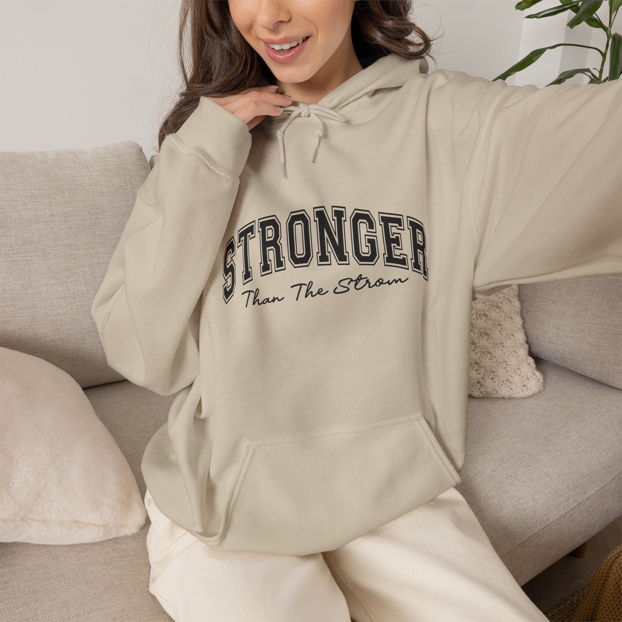 Stronger Than The Storm Hoodie — Inspirational Motivational Pullover