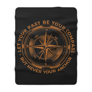 Men's Compass Inspirational Sherpa Blanket — 