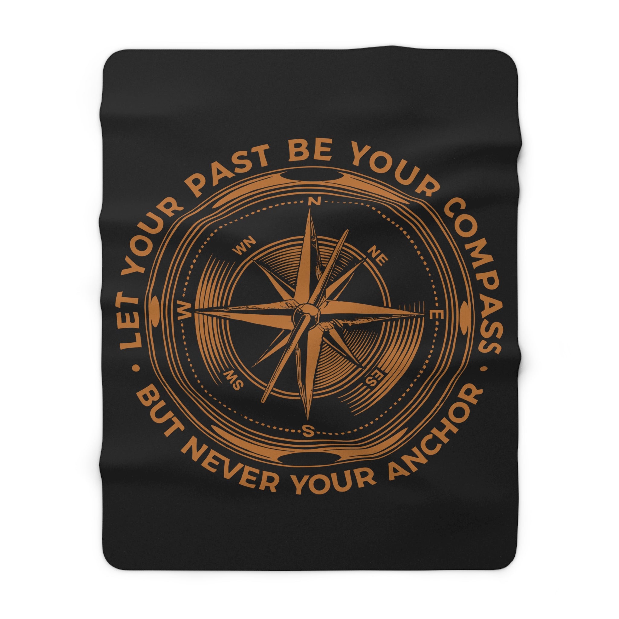Men's Compass Inspirational Sherpa Blanket — 