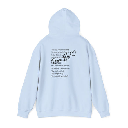 Inspirational Back-Poem Hoodie — "You Are Becoming" Inspirational Quote Sweatshirt