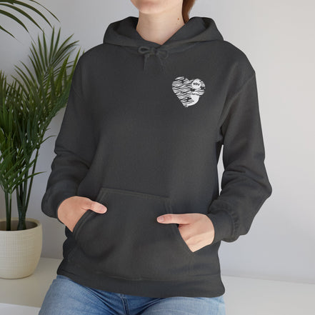 Hoodie - "Tomorrow Needs You" Sunrise Graphic Hoodie with Heart Motif