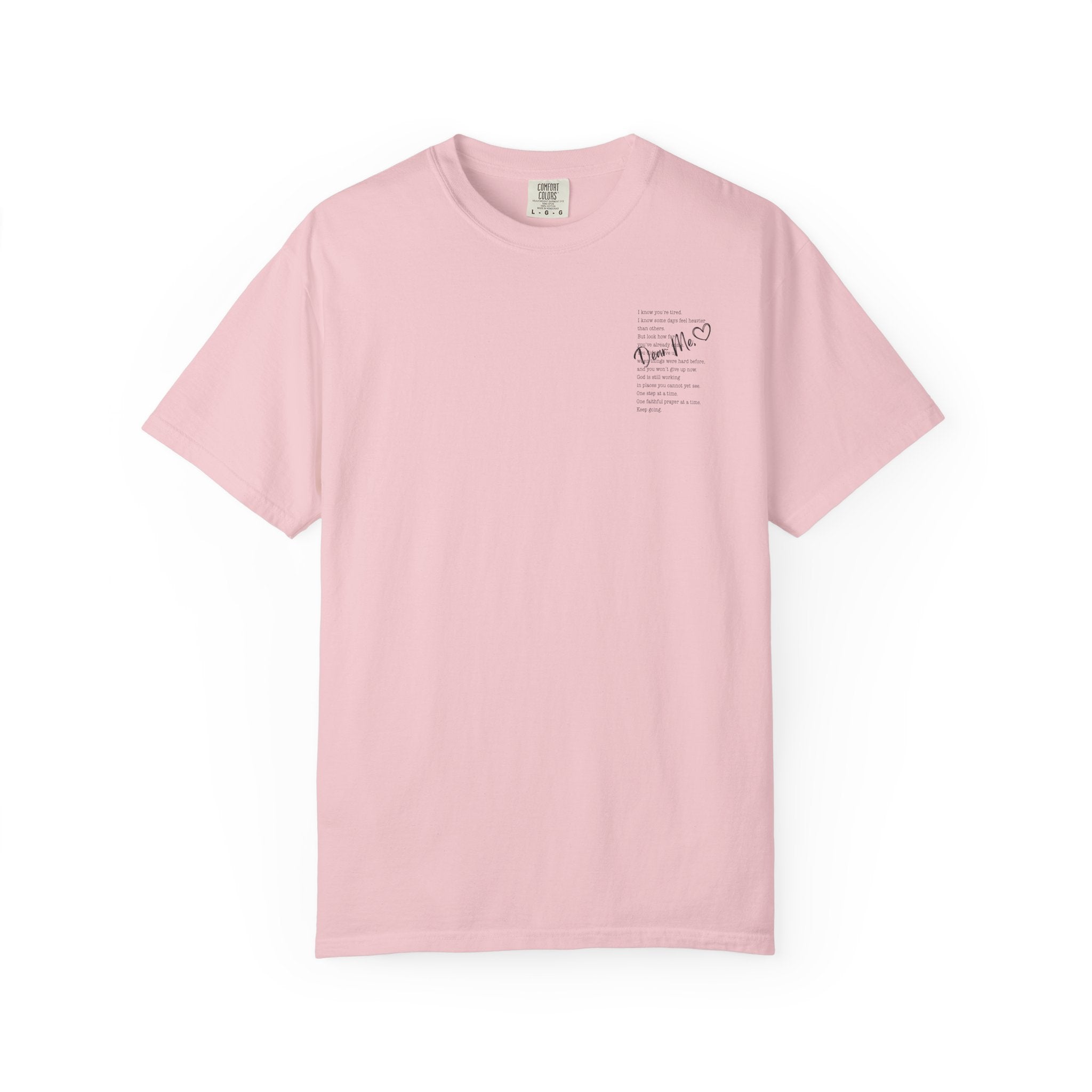Encouraging Note T-Shirt — 'Never Give Up' Inspirational Tee