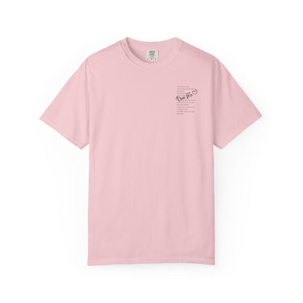 Encouraging Note T-Shirt — 'Never Give Up' Inspirational Tee
