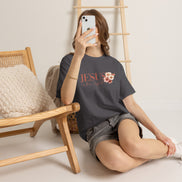 Jesus Is the Light T-Shirt — Floral Cross Christian Tee