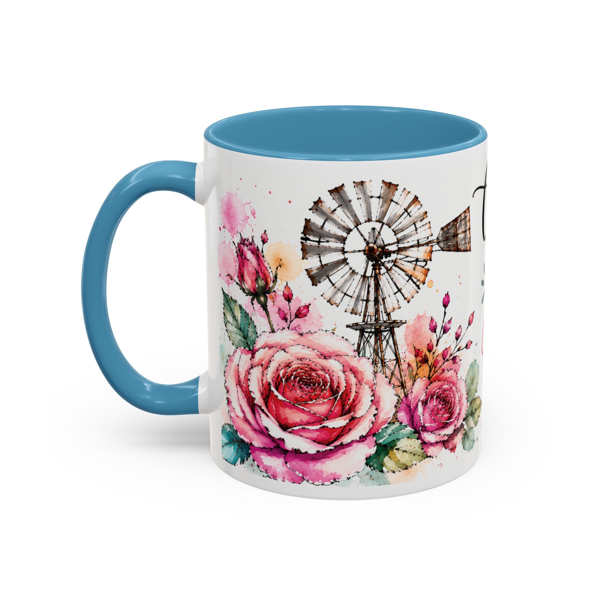 Choose Joy Floral Coffee Mug – Inspirational Pink Rose Accent Mug (11/15oz)