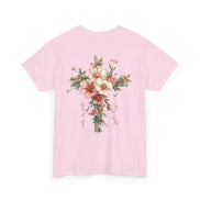 Jesus Is the Light T-Shirt — Floral Cross Christian Tee