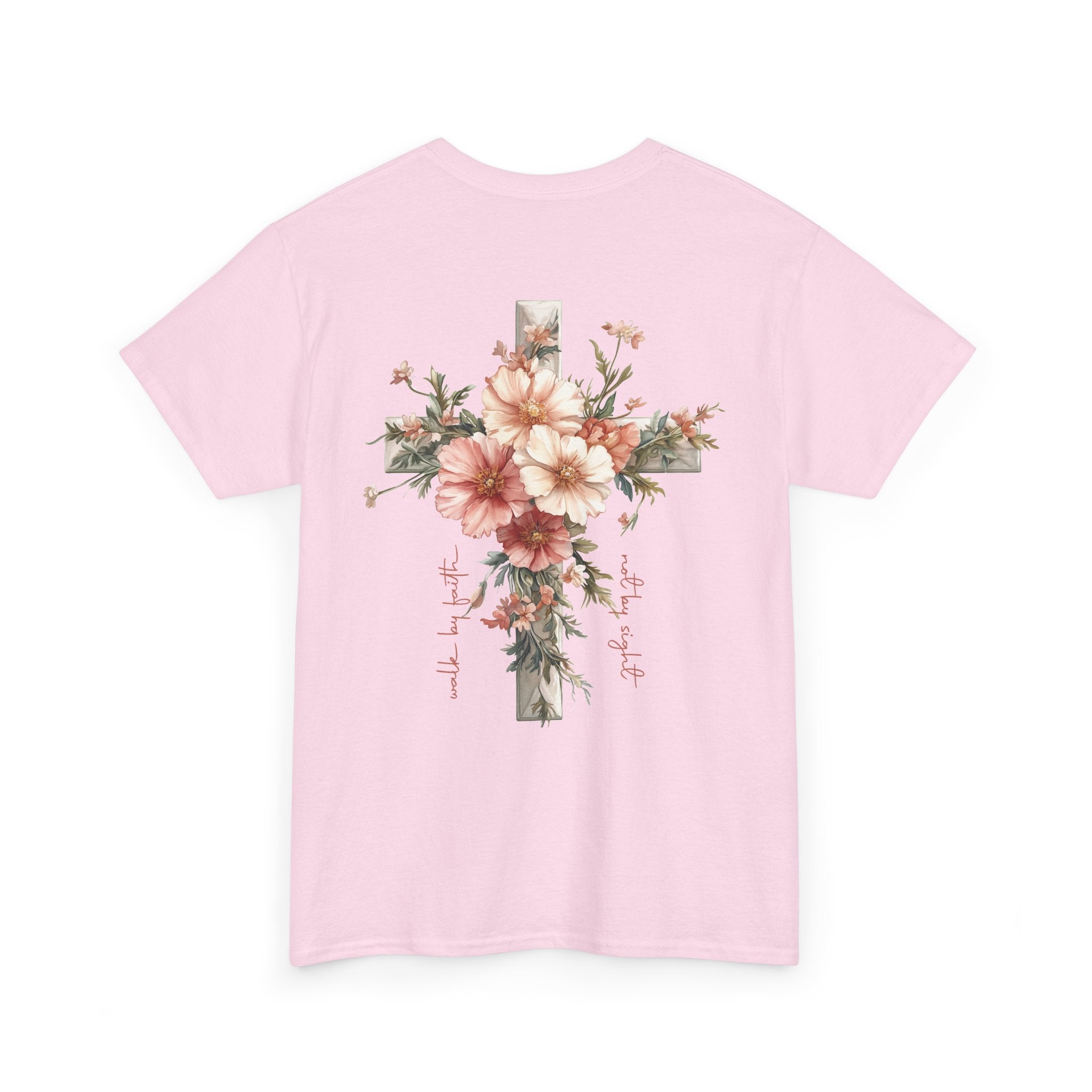 Jesus Is the Light T-Shirt — Floral Cross Christian Tee