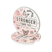 Stronger Than The Storm Soapstone Car Coaster — Inspirational Butterfly Car Coaster