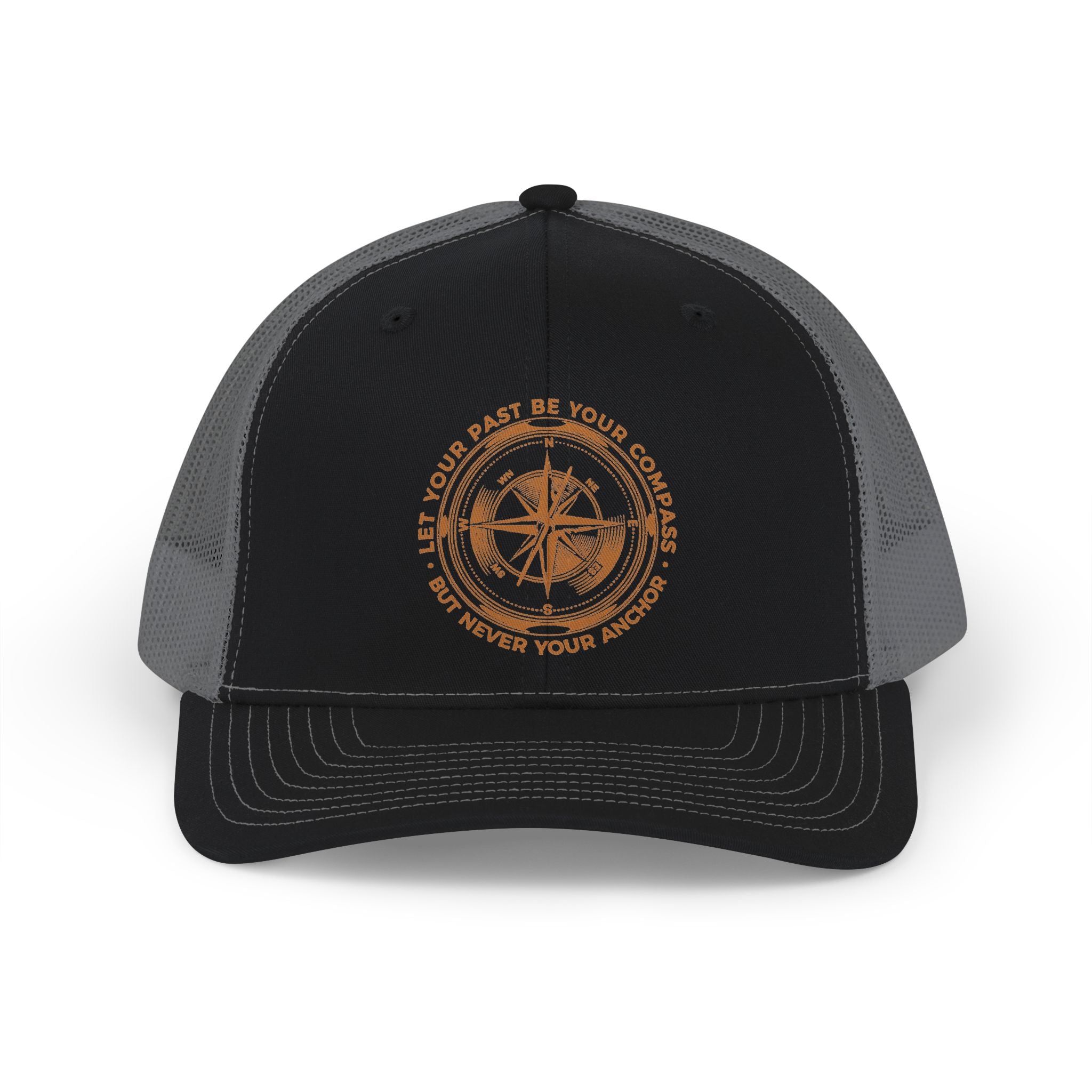 Men's Trucker Cap — Rustic Compass Adventure Logo