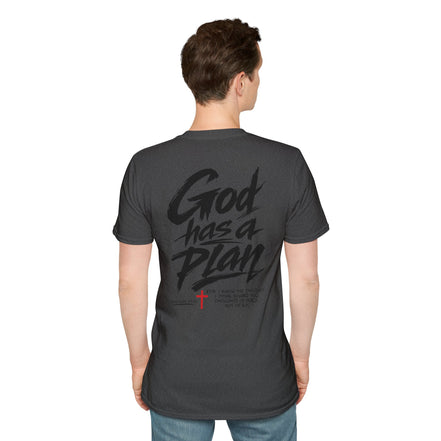 Men's God Has a Plan T-Shirt — Christian Faith Inspirational Tee