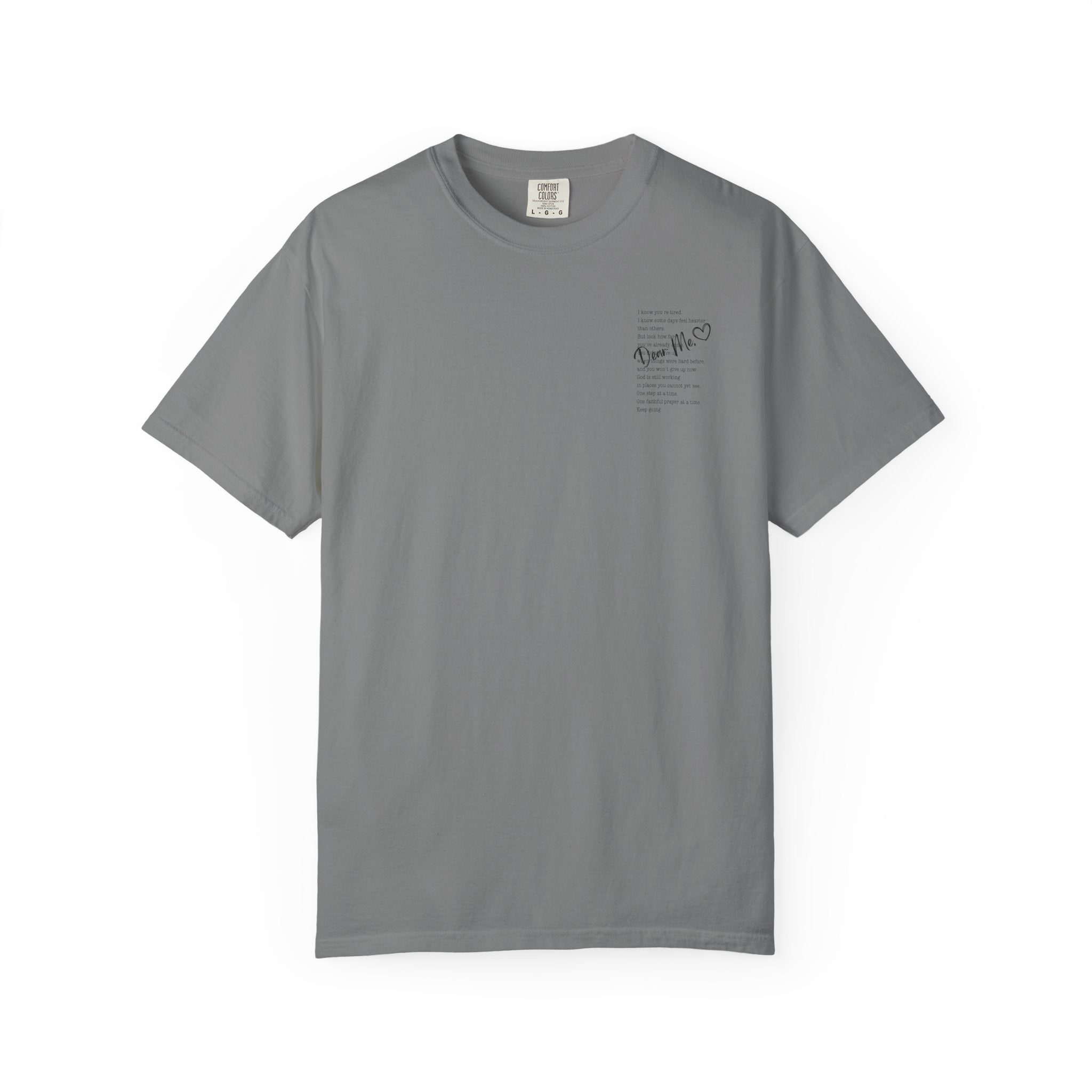 Encouraging Note T-Shirt — 'Never Give Up' Inspirational Tee