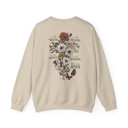 Religious Floral Cross - Inspirational Heavy Blend™ Crewneck Sweatshirt
