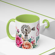 Shine With Purpose Floral Accent Coffee Mug — Inspirational 11oz Ceramic