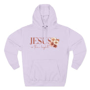 Jesus Is the Light Floral Cross Hoodie — Christian Faith Graphic Hoodie
