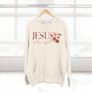 Jesus Is the Light Floral Cross Hoodie — Christian Faith Graphic Hoodie