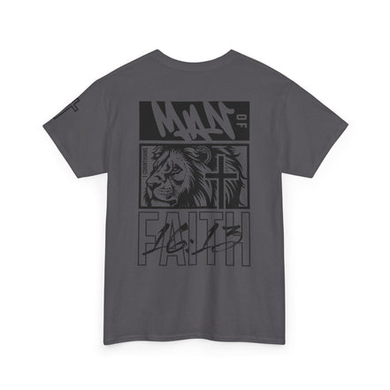 Men's Motivational "Man of Faith" - Heavy Cotton Tee