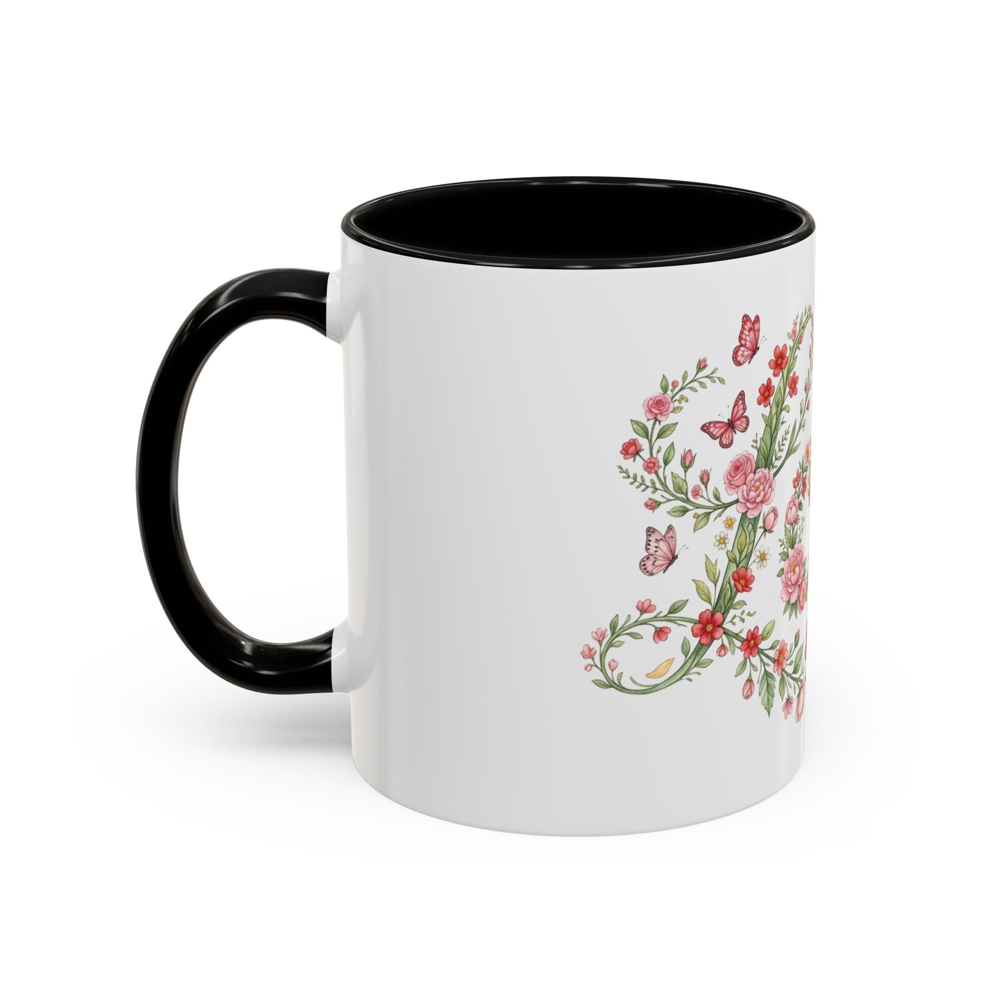 Floral Love Accent Coffee Mug — Butterfly Garden 11/15oz
