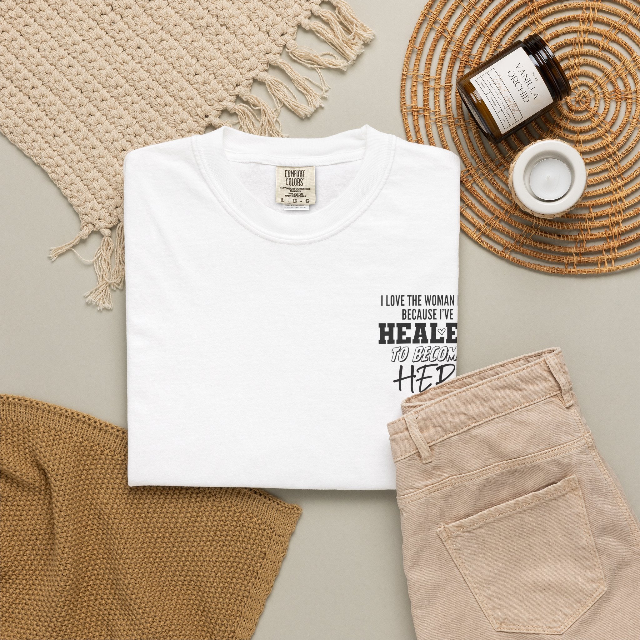 Healed To Become Her T-Shirt — Inspirational Women's Recovery Tee