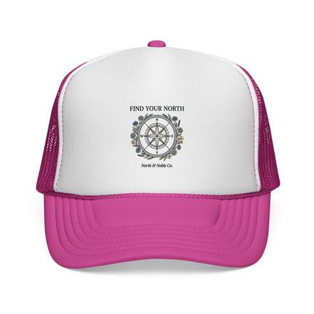Find Your North Trucker Cap — Compass Graphic Mesh Baseball Hat