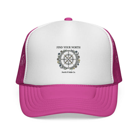 Find Your North Trucker Cap — Compass Graphic Mesh Baseball Hat