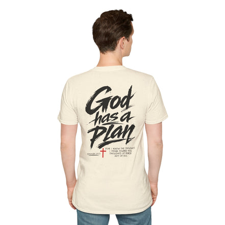 Men's God Has a Plan T-Shirt — Christian Faith Inspirational Tee
