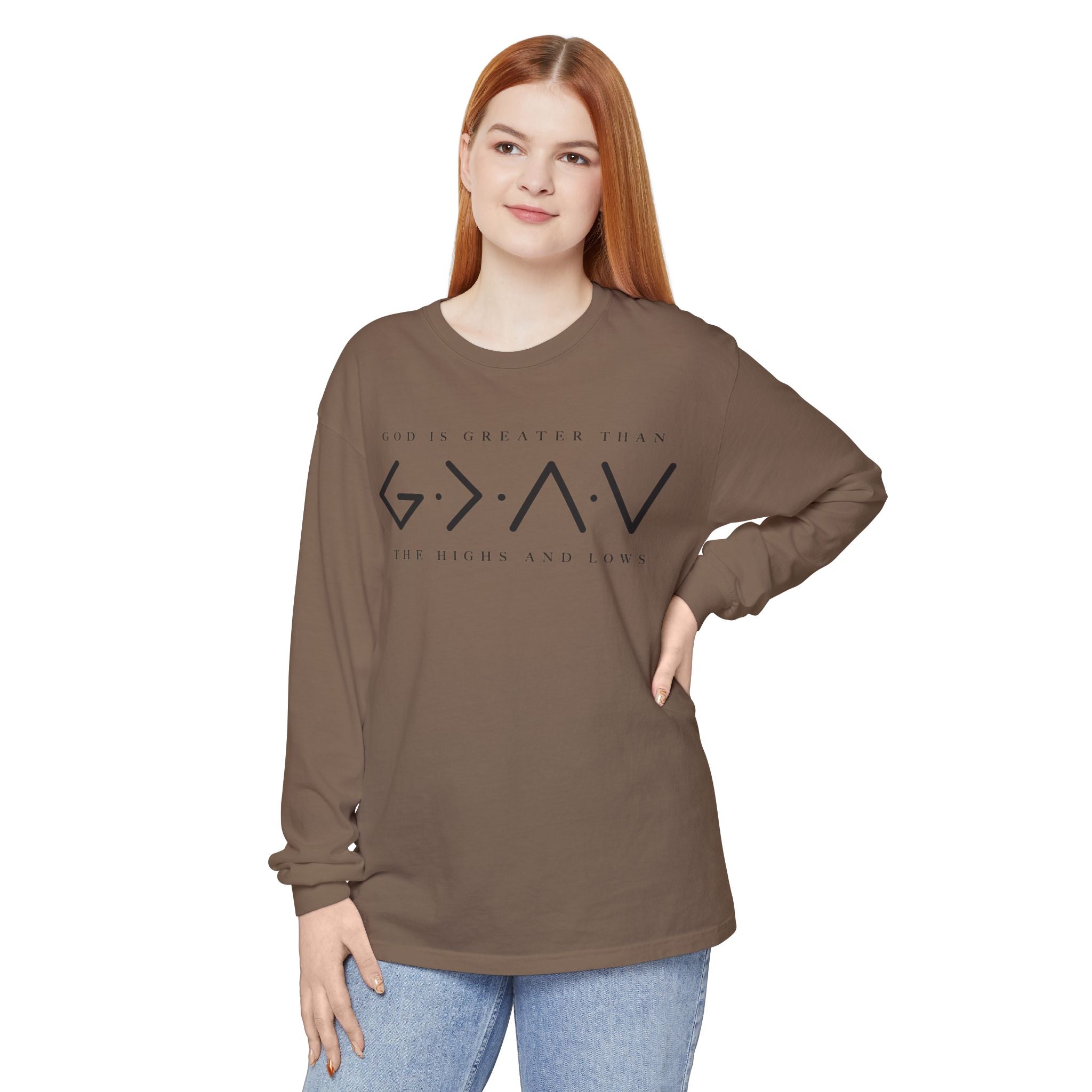 God Is Greater Than Long Sleeve T-Shirt — 