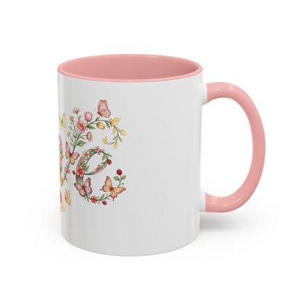 Floral Love Accent Coffee Mug — Butterfly Garden 11/15oz