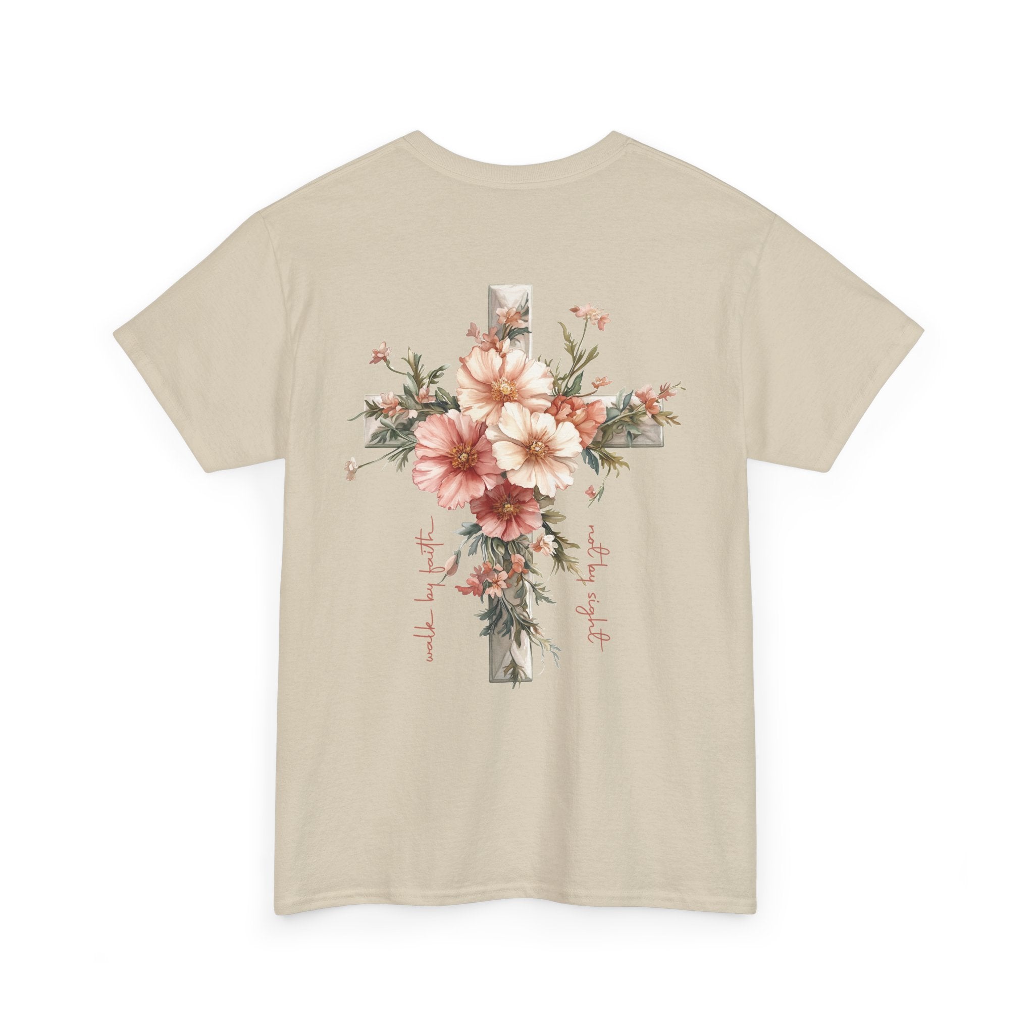 Jesus Is the Light T-Shirt — Floral Cross Christian Tee
