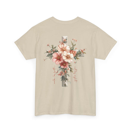 Jesus Is the Light T-Shirt — Floral Cross Christian Tee