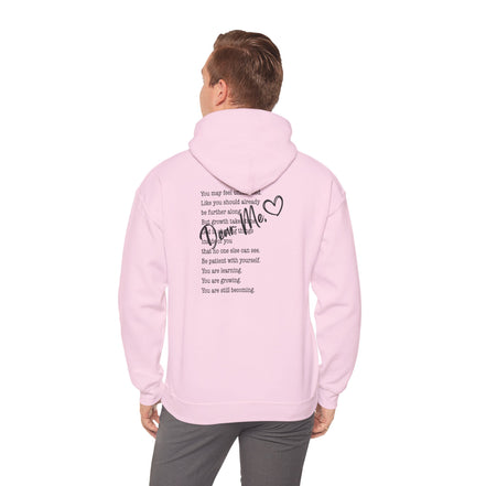 Inspirational Back-Poem Hoodie — "You Are Becoming" Inspirational Quote Sweatshirt