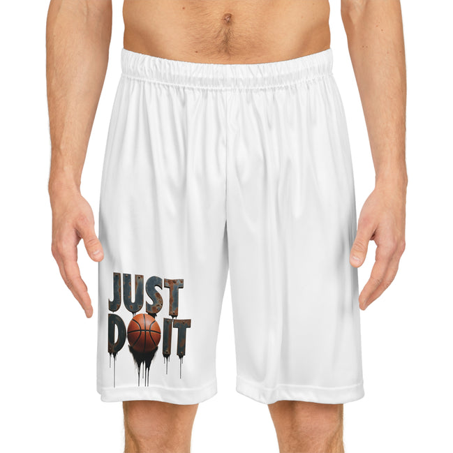 Basketball 'Just Do It' Graphic Shorts — Men's Athletic AOP Basketball Shorts