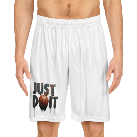 Basketball 'Just Do It' Graphic Shorts — Men's Athletic AOP Basketball Shorts