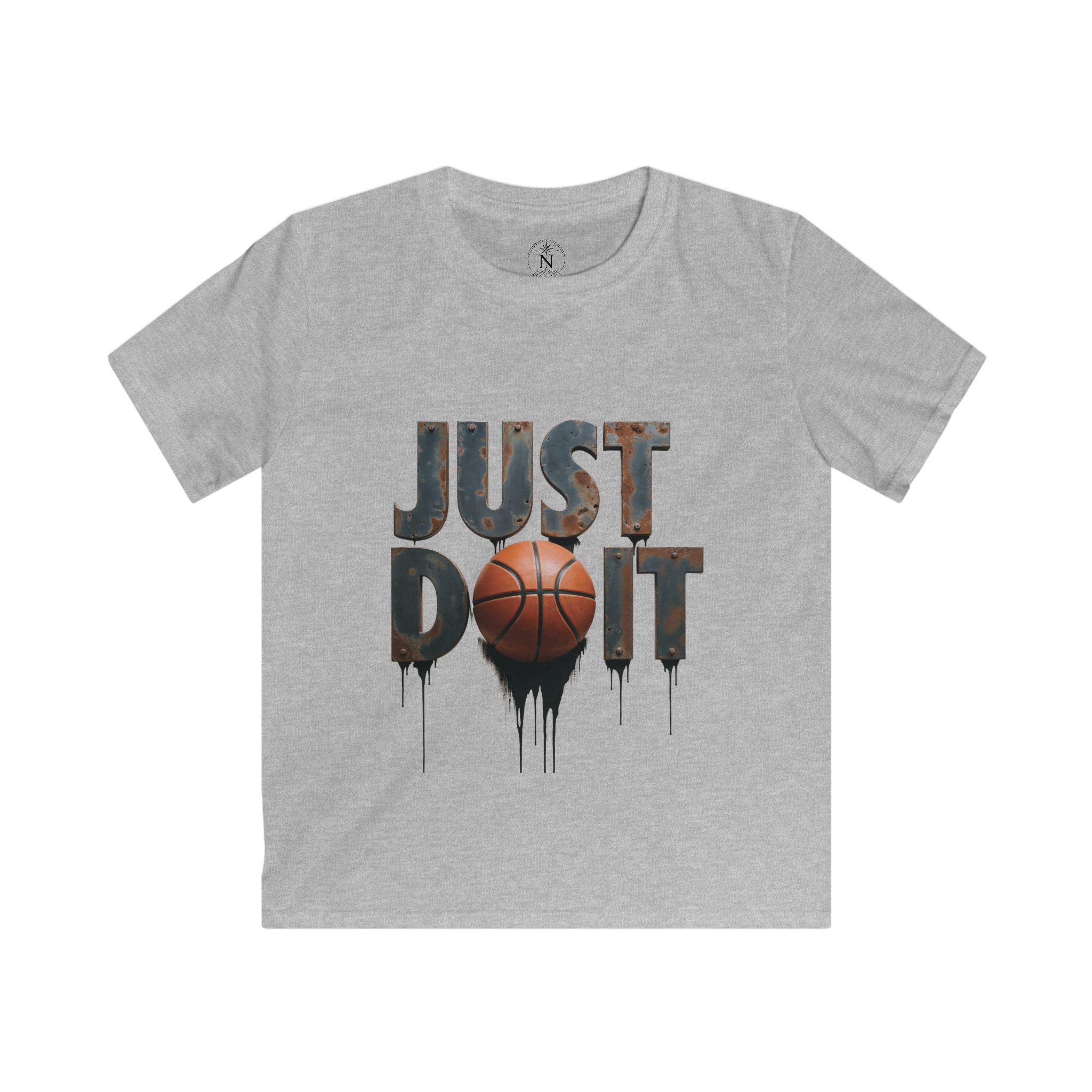 Kids 'Just Do It' Basketball Tee — Youth Sports Graphic T-Shirt