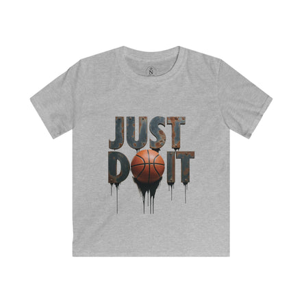 Kids 'Just Do It' Basketball Tee — Youth Sports Graphic T-Shirt