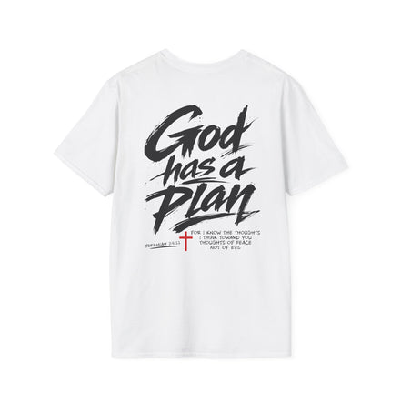 Men's God Has a Plan T-Shirt — Christian Faith Inspirational Tee