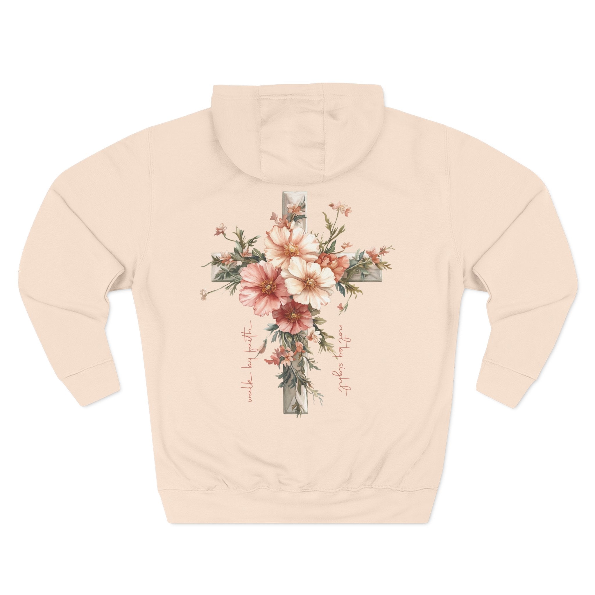 Jesus Is the Light Floral Cross Hoodie — Christian Faith Graphic Hoodie