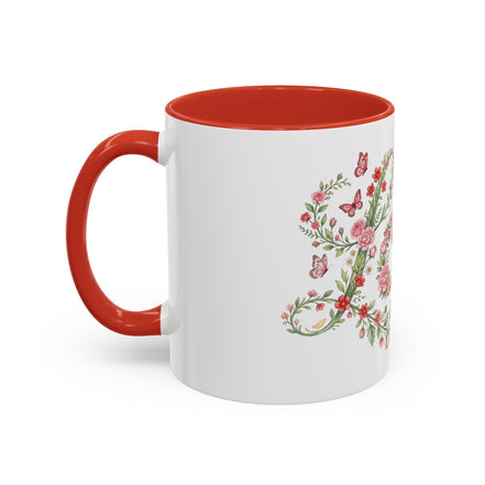 Floral Love Accent Coffee Mug — Butterfly Garden 11/15oz