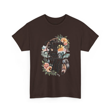 Women's Inspirational Tee — "Trust the Timing of Your Life" Floral Graphic