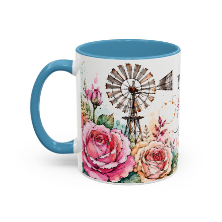 Inspirational Floral Accent Coffee Mug — “Your Story Is Still Being Written”