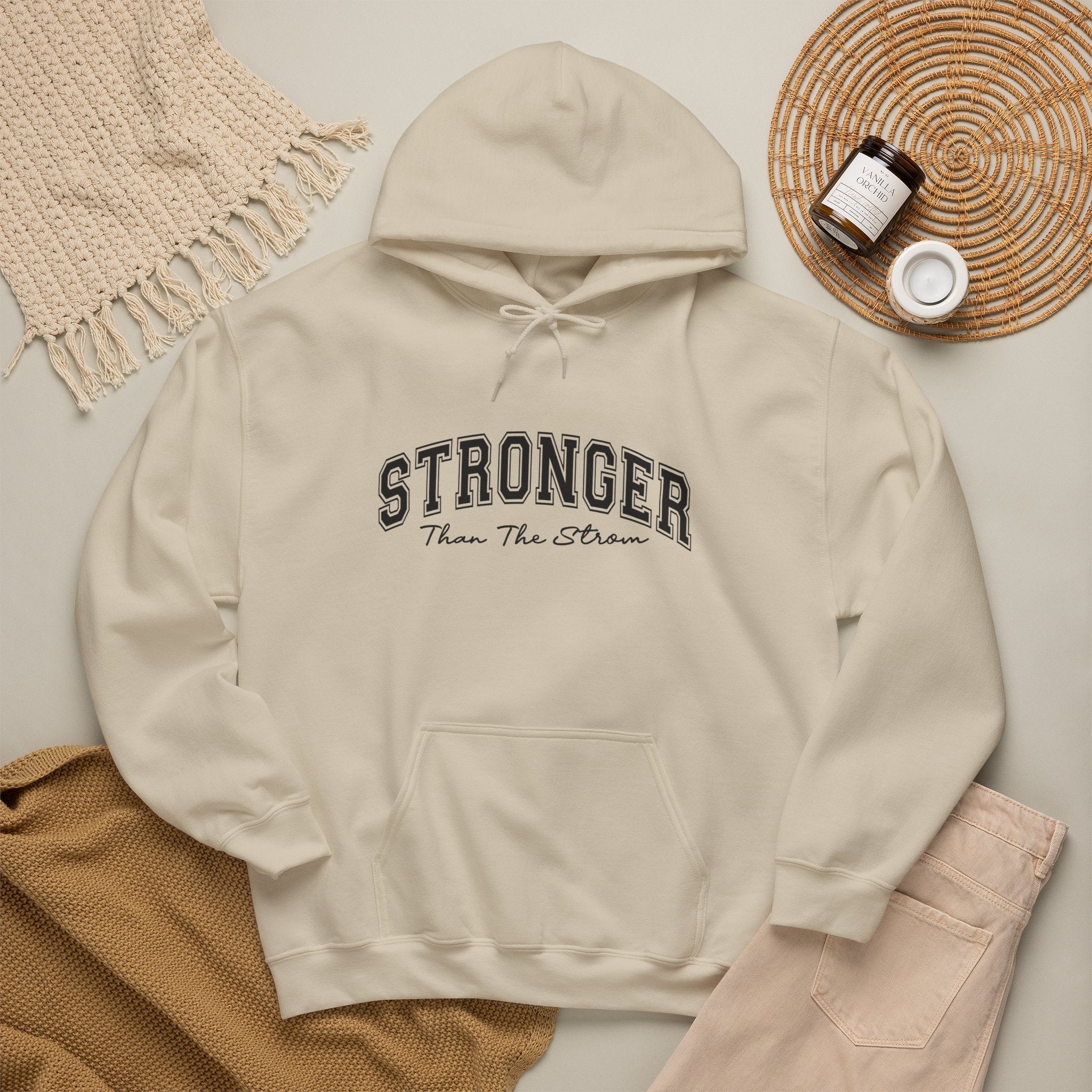 Stronger Than The Storm Hoodie — Inspirational Motivational Pullover