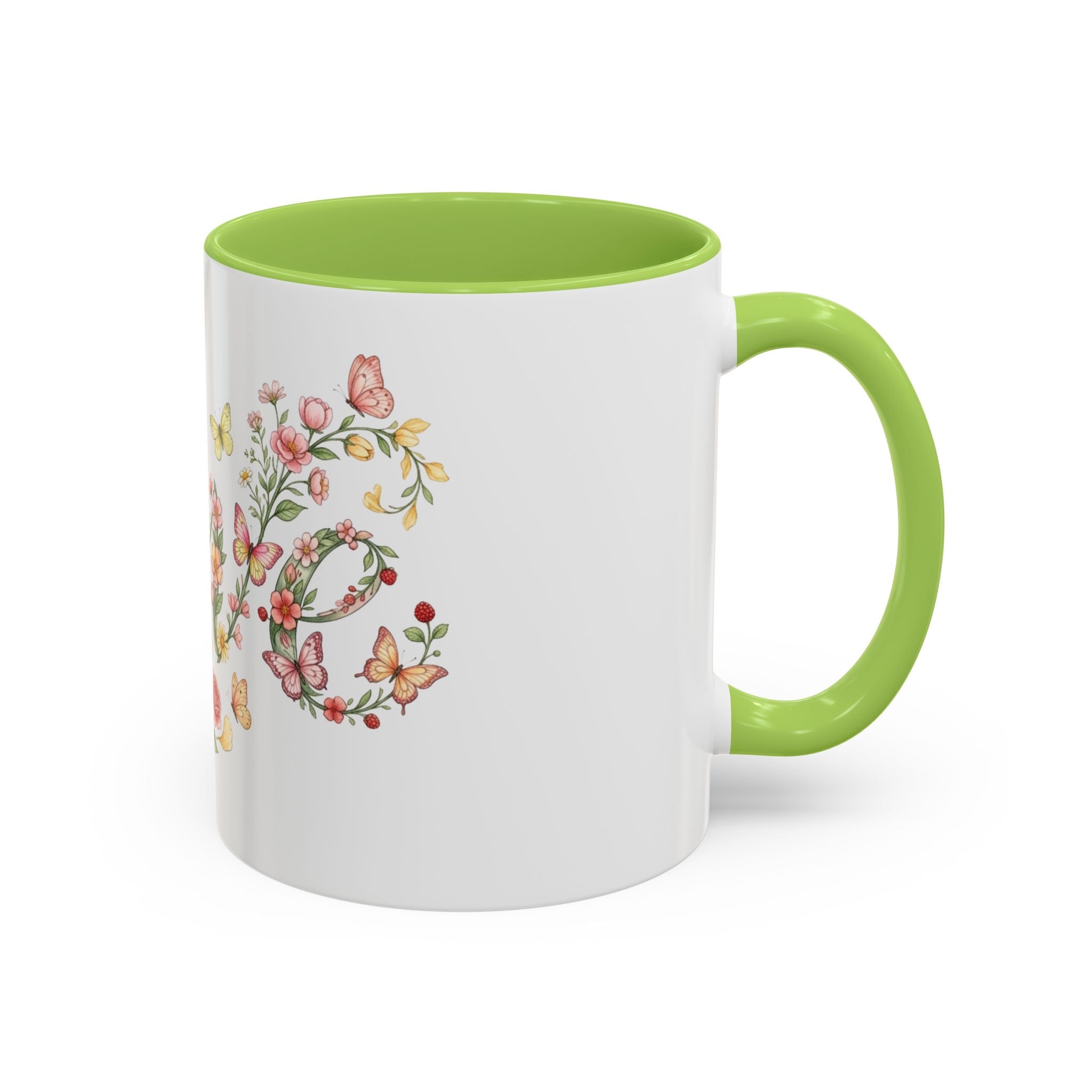 Floral Love Accent Coffee Mug — Butterfly Garden 11/15oz