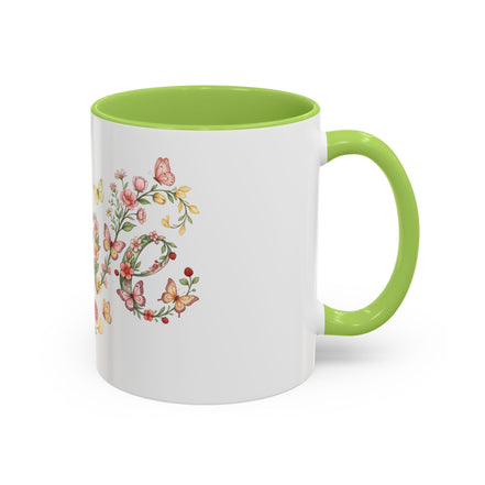 Floral Love Accent Coffee Mug — Butterfly Garden 11/15oz