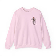 Religious Floral Cross - Inspirational Heavy Blend™ Crewneck Sweatshirt