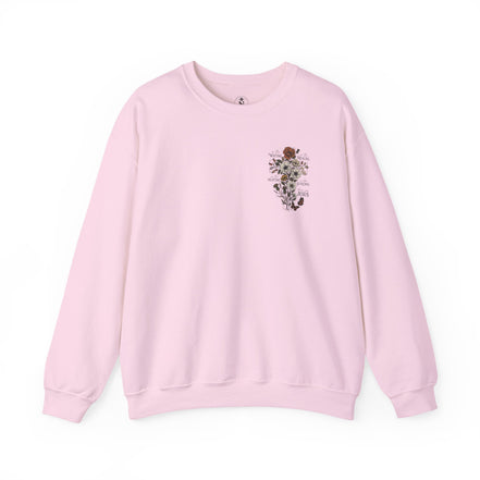 Religious Floral Cross - Inspirational Heavy Blend™ Crewneck Sweatshirt
