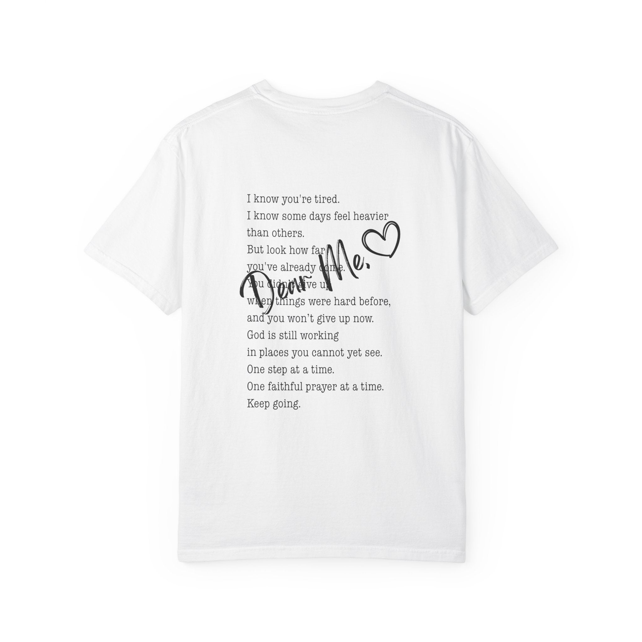 Encouraging Note T-Shirt — 'Never Give Up' Inspirational Tee