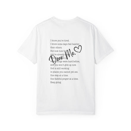 Encouraging Note T-Shirt — 'Never Give Up' Inspirational Tee