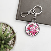 You Are Enough Floral Keyring Tag – Inspirational Keychain for Women, Self-Love Gift